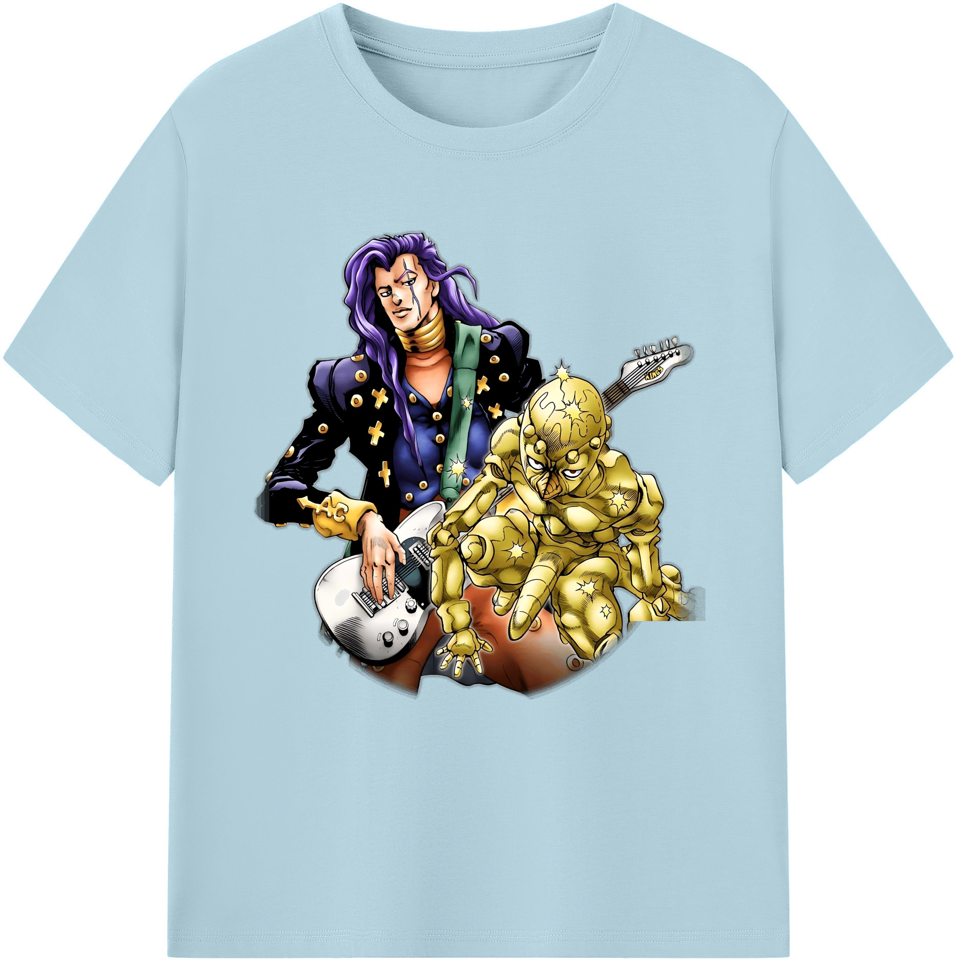 （画像用） ジョジョの奇妙な冒険 おといし あきら JoJo's Bizarre Adventure Akira Otoishi 綿100％半袖Tシャツ（フロントプリント）